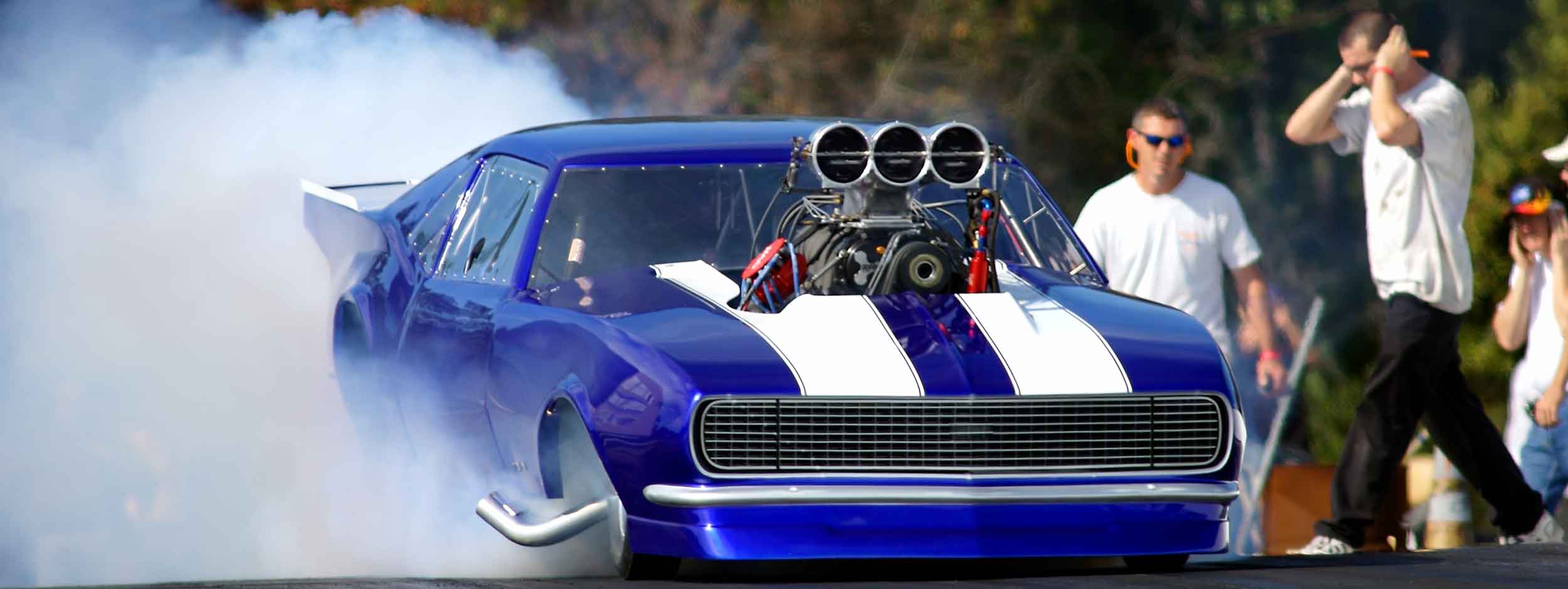 image of blue muscle car for article titled "Playin with sound"